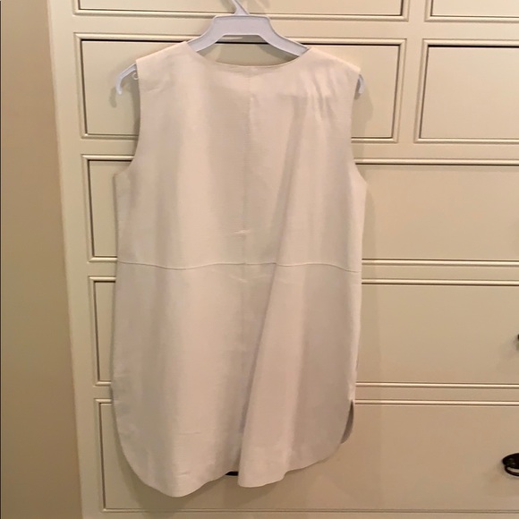 Lafayette 148 white leather tunic size S - Picture 2 of 7